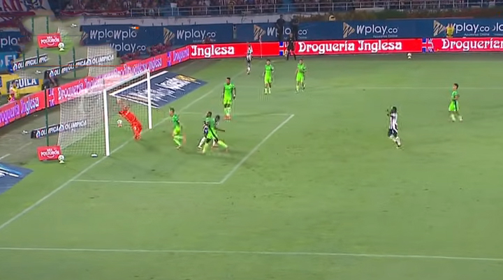 Olfato goleador de Joel Canchimbo empata el marcador 1 Junior - 1 Nacional