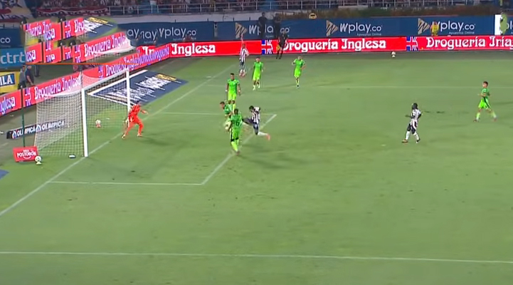 Olfato goleador de Joel Canchimbo empata el marcador 1 Junior - 1 Nacional